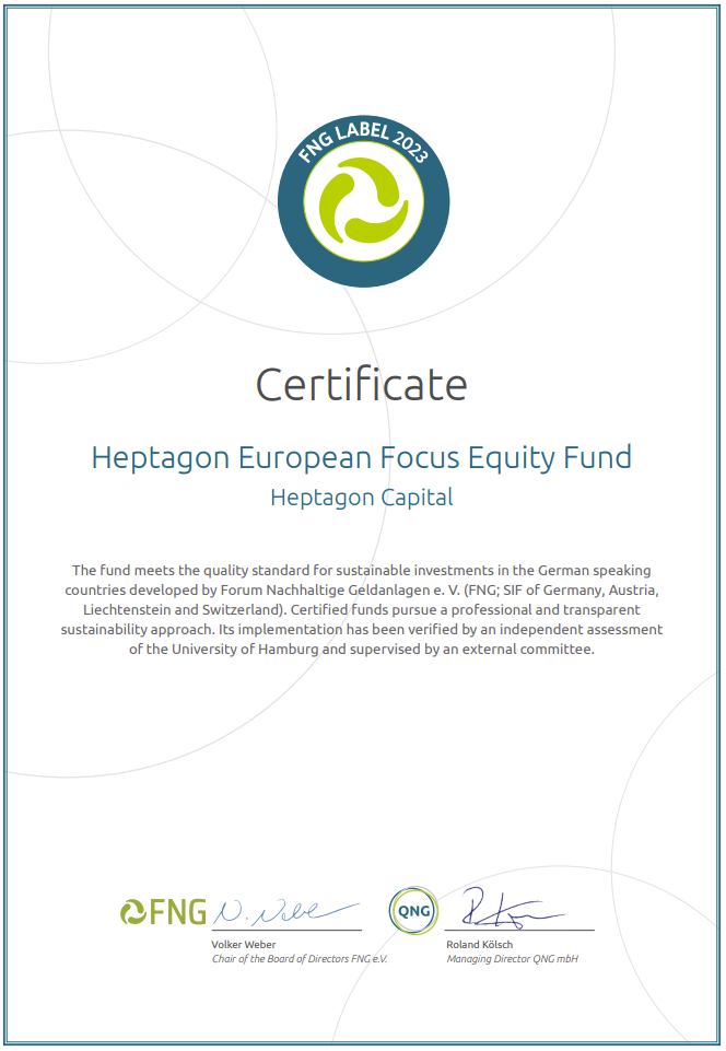 Heptagon certificate