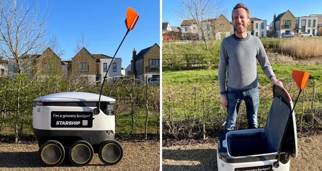Self-driving robots with its owner