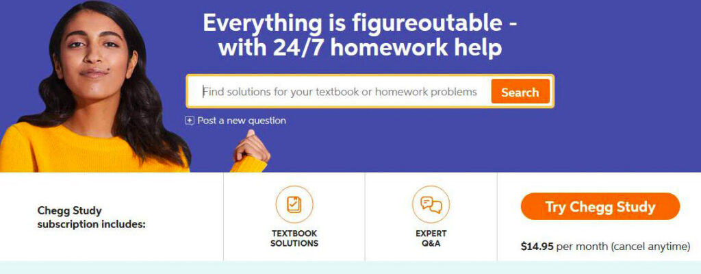 Image showing Chegg Study panel