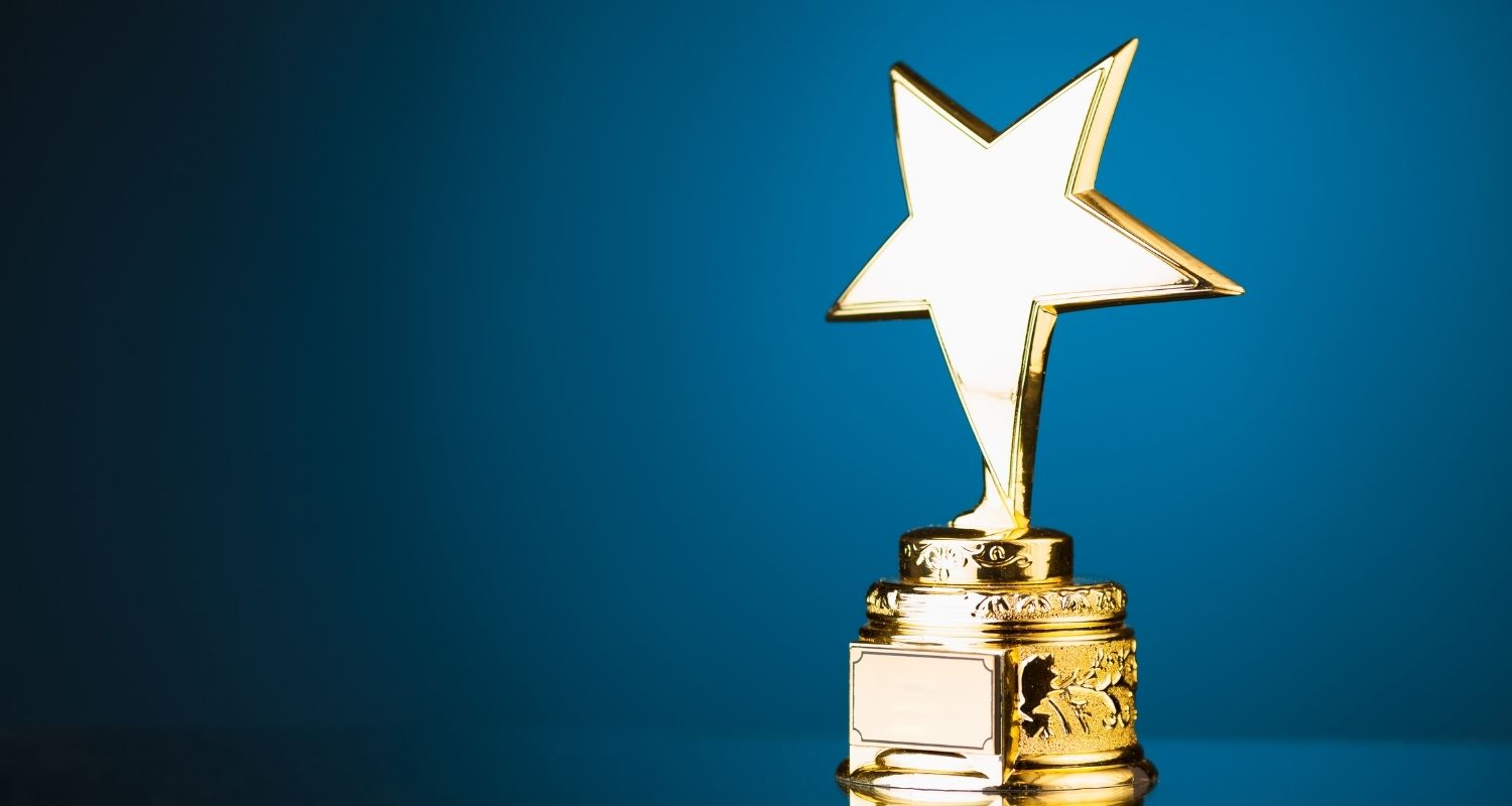 Star-shaped golden award