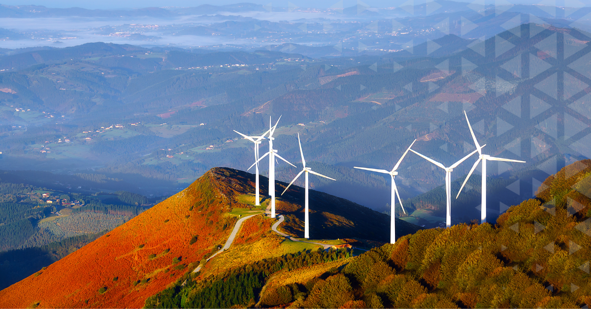 Windmills on high hills