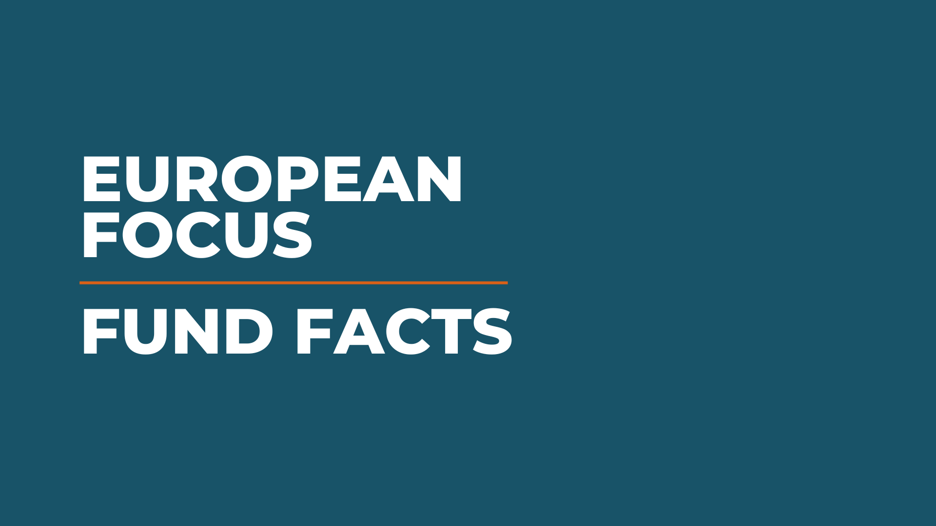 Heptagon European Focus Equity Funds Facts