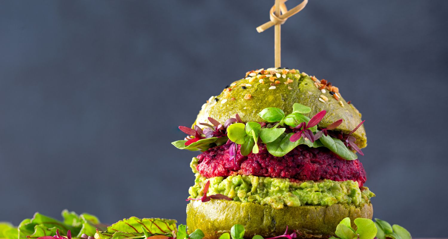 Vegan green burger